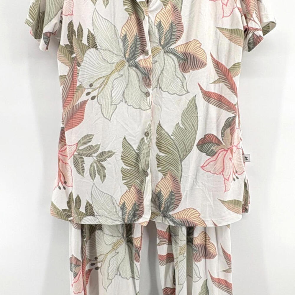 Echo Sleepwear Floral Print Sleep Set Soft and Comfortable Small